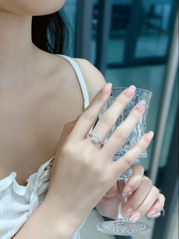 Baget Yüzük + Kolye + Bileklik + Küpe Set 925 ayar Gümüş